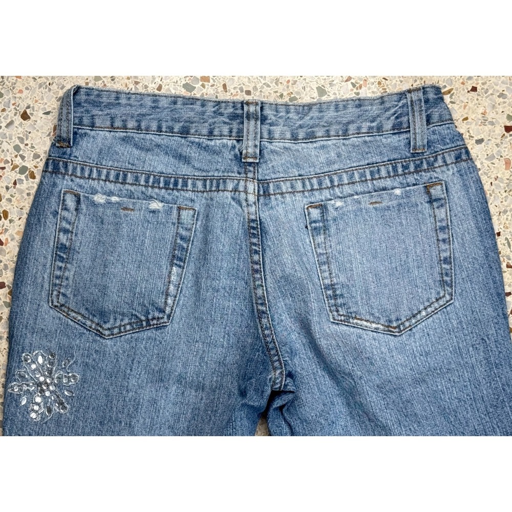 Guess‎ USA Vtg Women's Distressed & Bedazzled Bootcut Denim Jeans Size 29 - Picture 11 of 12